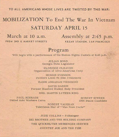 April 15, 1967 - Mobilization Against War poster